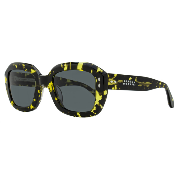 Isabel Marant Rectangular Sunglasses IM0108GS SCLIR Yellow Havana 52mm - Picture 1 of 2